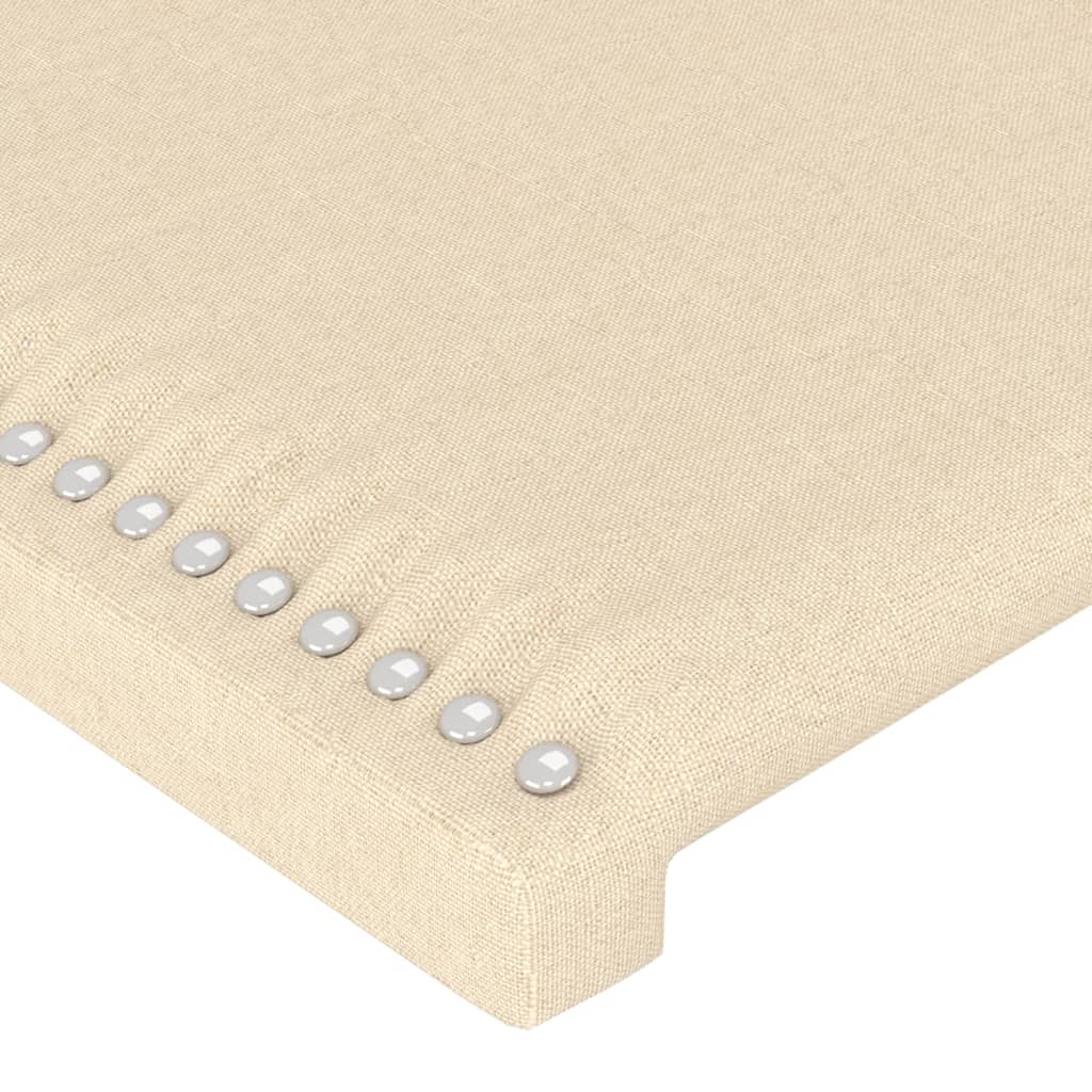 Kopfteile 2 Stk. Creme 90x5x78/88 cm Stoff