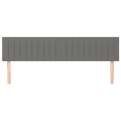 Kopfteile 2 Stk. Dunkelgrau 90x5x78/88 cm Stoff