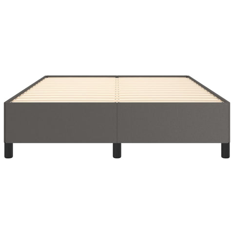 Bettgestell Grau 140x190 cm Kunstleder