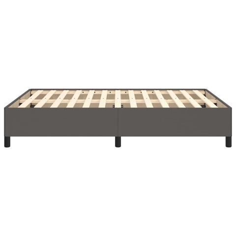 Bettgestell Grau 140x190 cm Kunstleder