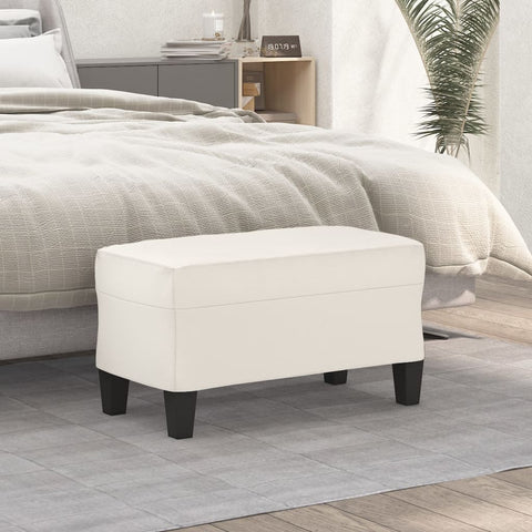 Sitzbank Creme 70x35x41 cm Kunstleder