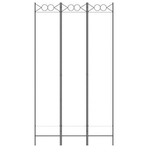 3-tlg. Paravent Weiß 120x220 cm Stoff