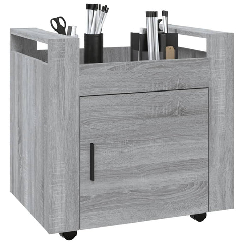 Bürowagen Grau Sonoma 60x45x60 cm Holzwerkstoff