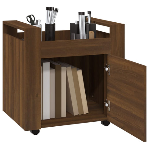 Bürowagen Braun Eichen-Optik 60x45x60 cm Holzwerkstoff