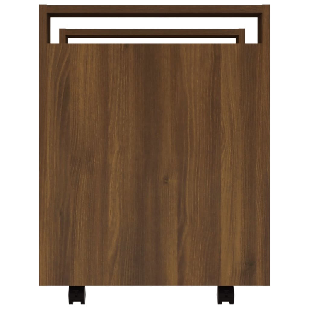 Bürowagen Braun Eichen-Optik 60x45x60 cm Holzwerkstoff