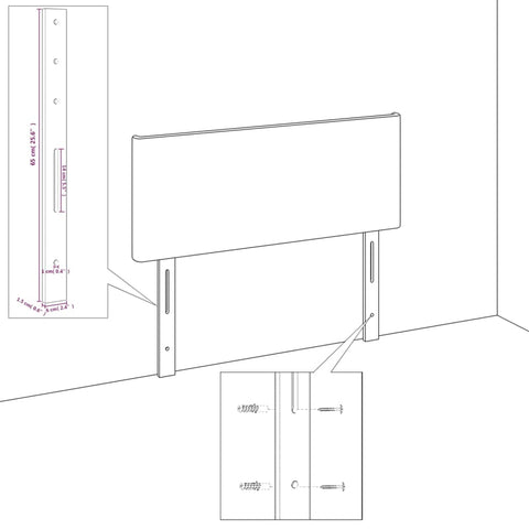 Bettgestell ohne Matratze Creme 100x200 cm Stoff