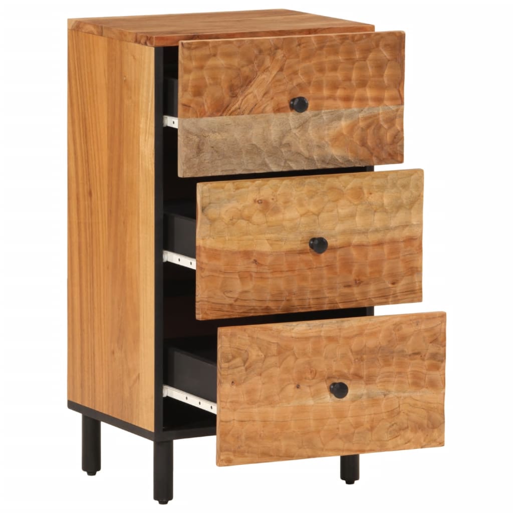 Beistellschrank 40x33x75 cm Massivholz Akazie