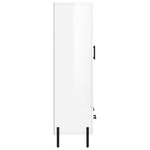 Highboard Hochglanz-Weiß 69,5x31x115 cm Holzwerkstoff