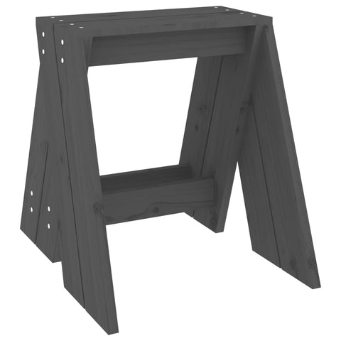 Hocker 2 Stk. Grau 40x40x45 cm Massivholz Kiefer