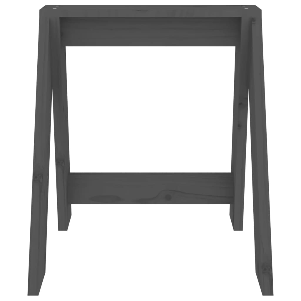 Hocker 2 Stk. Grau 40x40x45 cm Massivholz Kiefer