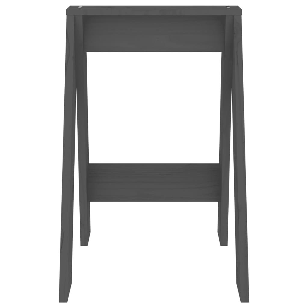 Hocker 2 Stk. Grau 40x40x60 cm Massivholz Kiefer