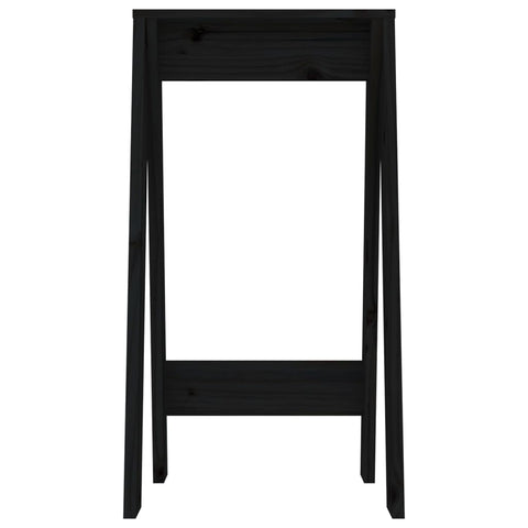 Hocker 2 Stk. Schwarz 40x40x75 cm Massivholz Kiefer