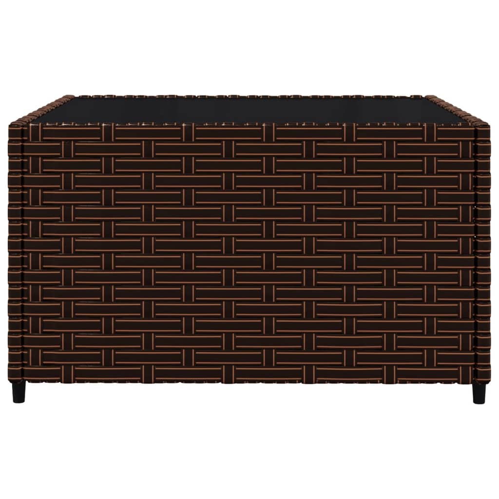 3-tlg. Garten-Lounge-Set mit Kissen Braun Poly Rattan