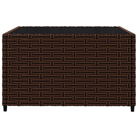 3-tlg. Garten-Lounge-Set mit Kissen Braun Poly Rattan