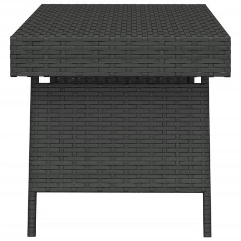 Beistelltisch Klappbar Schwarz 60x40x38 cm Poly Rattan