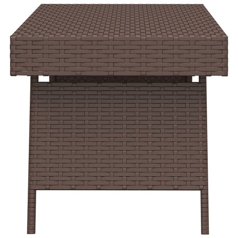 Beistelltisch Klappbar Braun 60x40x38 cm Poly Rattan