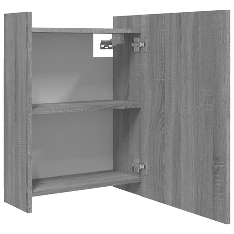 Bad-Spiegelschrank Grau Sonoma 62,5x20,5x64 cm Holzwerkstoff