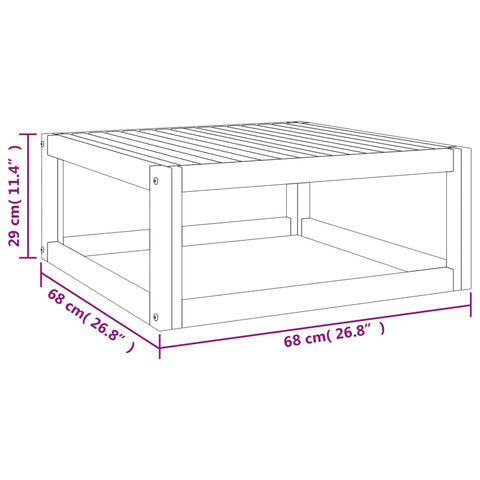 2-tlg. Garten-Sofa-Set mit Kissen Massivholz Akazie