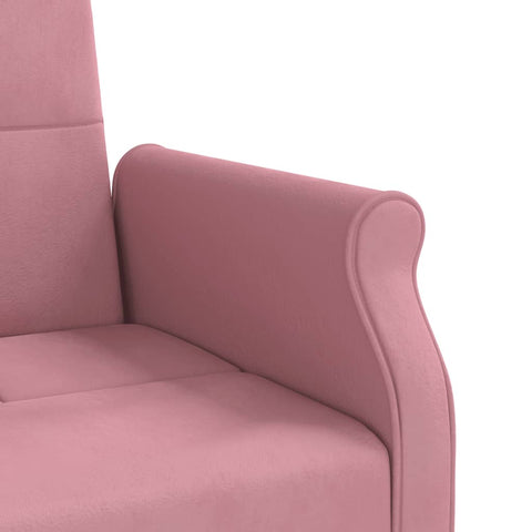 Schlafsofa mit Kissen Rosa Samt