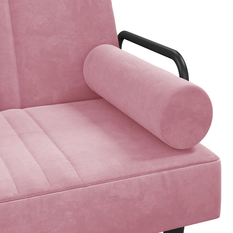 Schlafsofa mit Armlehnen Rosa Samt