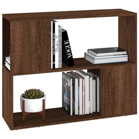 Bücherregal/Raumteiler Braun Eichen-Optik 80x24x63 cm