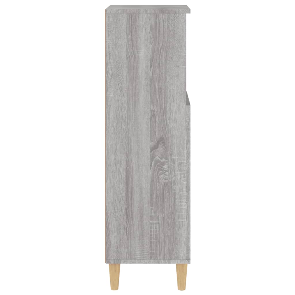 Badschrank Grau Sonoma 30x30x100 cm Holzwerkstoff