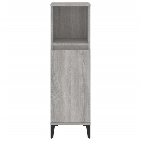 Badschrank Grau Sonoma 30x30x100 cm Holzwerkstoff