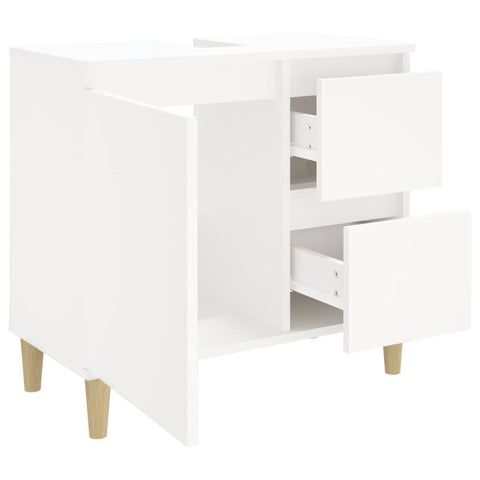 Badschrank Weiß 65x33x60 cm Holzwerkstoff