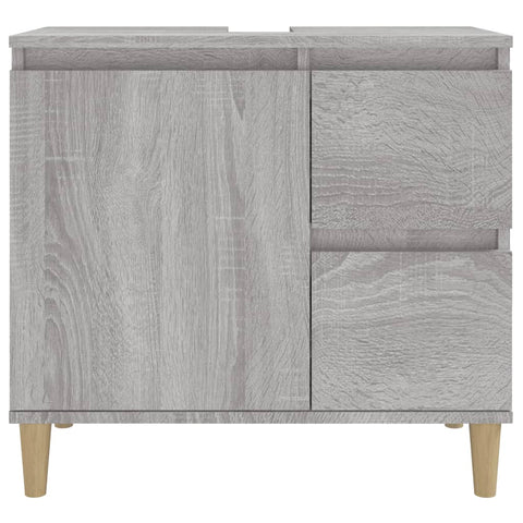 Badschrank Grau Sonoma 65x33x60 cm Holzwerkstoff