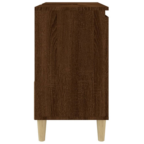 Badschrank Braun Eichen-Optik 65x33x60 cm Holzwerkstoff