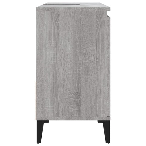 Badschrank Grau Sonoma 65x33x60 cm Holzwerkstoff