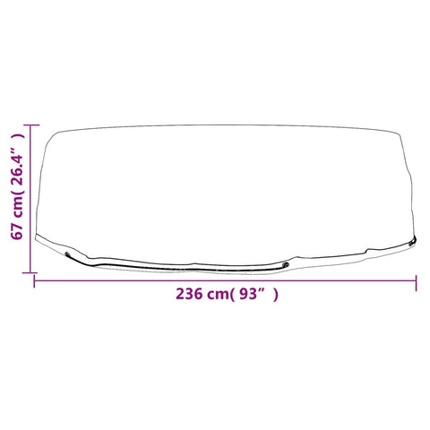 Abdeckung für Lounge-Insel 10 Ösen Ø236x67 cm Rund