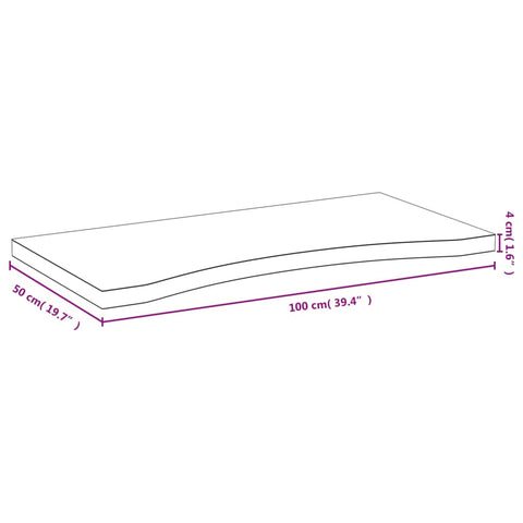 Schreibtischplatte 100x50x4 cm Bambus