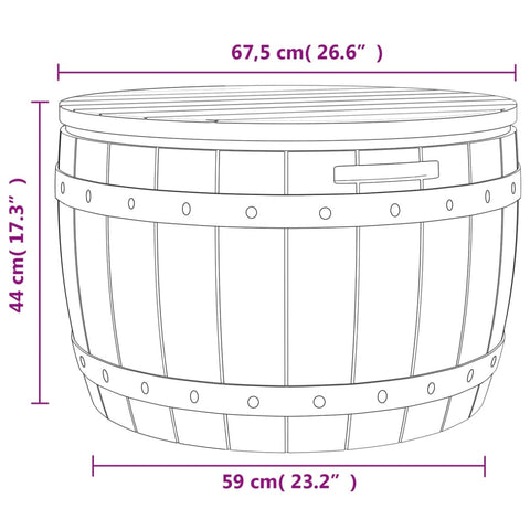 3-in-1 Gartenbox Hellbraun Polypropylen