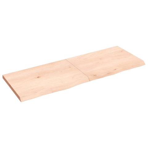 Tischplatte 140x50x(2-4) cm Massivholz Eiche Unbehandelt
