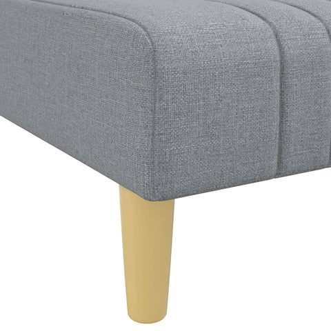 Chaiselongue Hellgrau Stoff