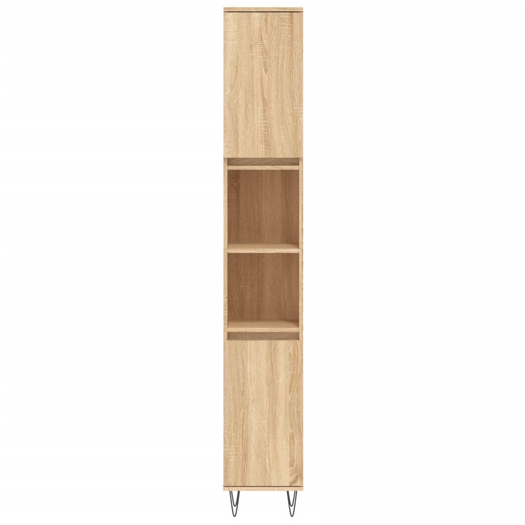 Badschrank Sonoma-Eiche 30x30x190 cm Holzwerkstoff