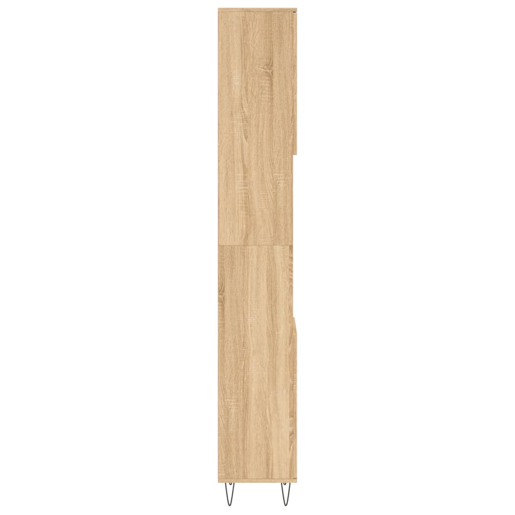 Badschrank Sonoma-Eiche 30x30x190 cm Holzwerkstoff