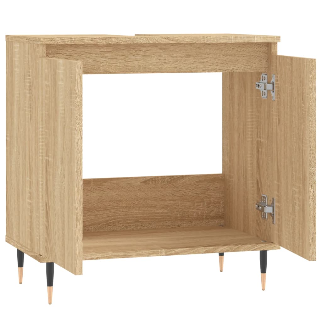 Badschrank Sonoma-Eiche 58x33x60 cm Holzwerkstoff