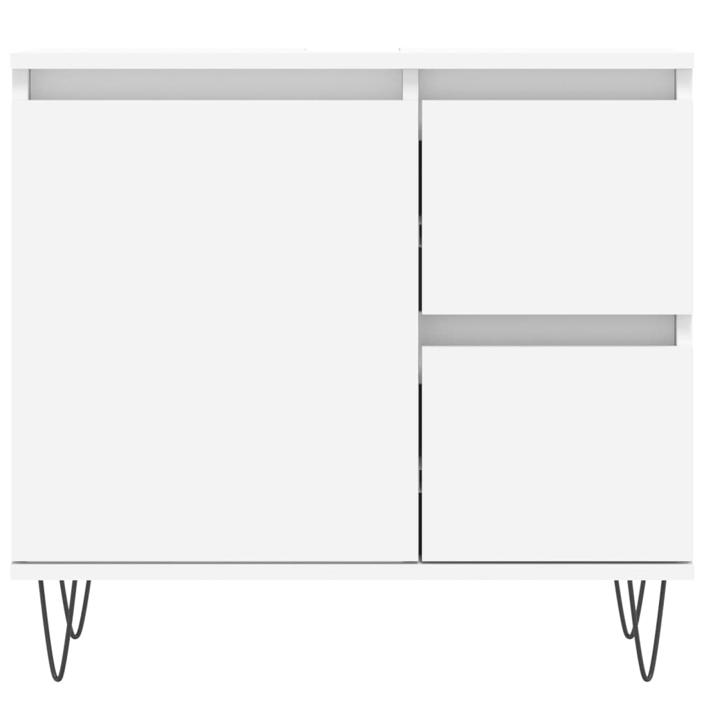 Badschrank Weiß 65x33x60 cm Holzwerkstoff