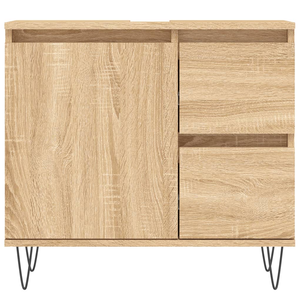 Badschrank Sonoma-Eiche 65x33x60 cm Holzwerkstoff