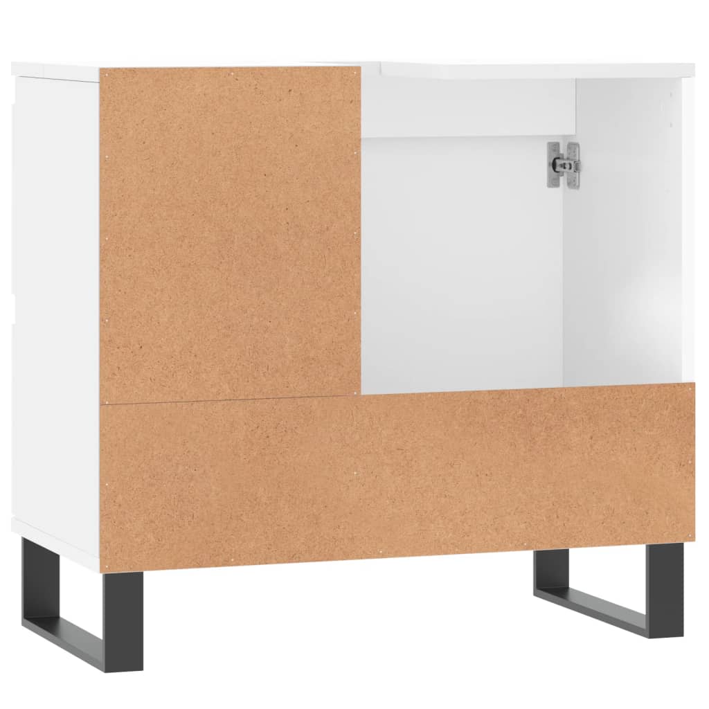 Badschrank Weiß 65x33x60 cm Holzwerkstoff