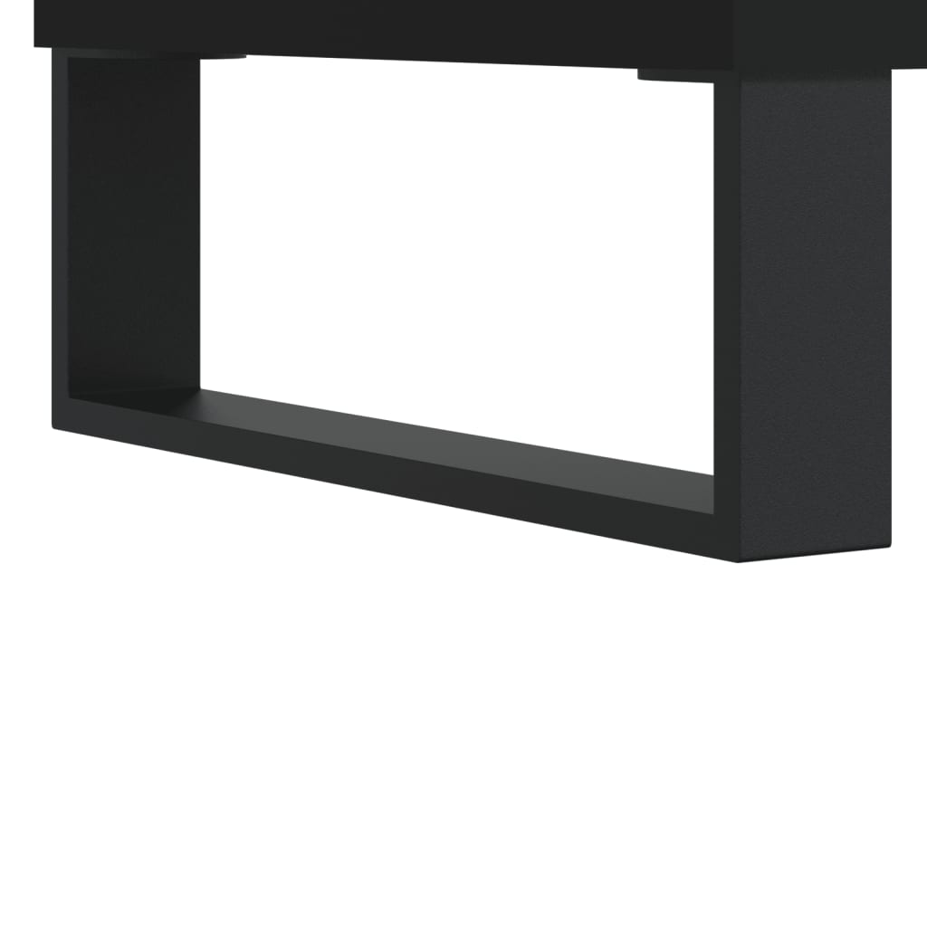 Badschrank Schwarz 65x33x60 cm Holzwerkstoff