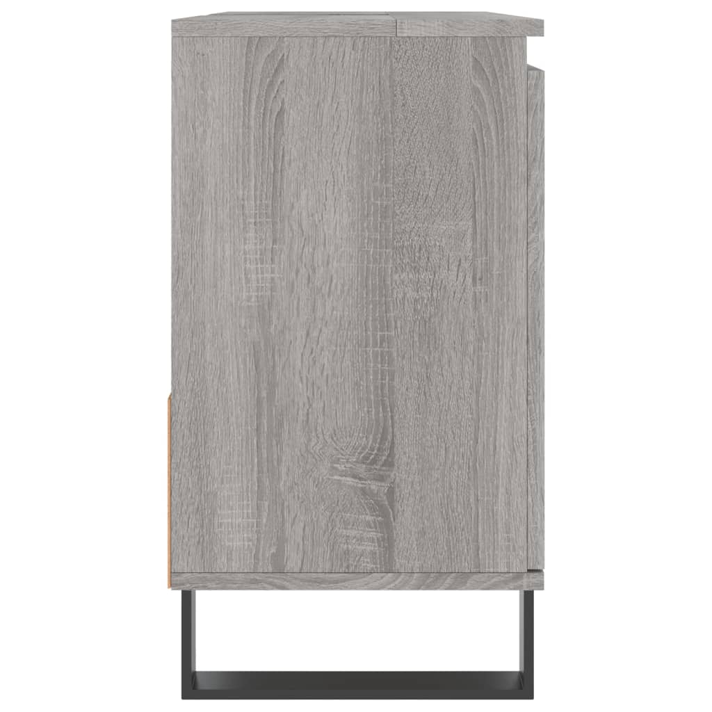 Badschrank Grau Sonoma 65x33x60 cm Holzwerkstoff