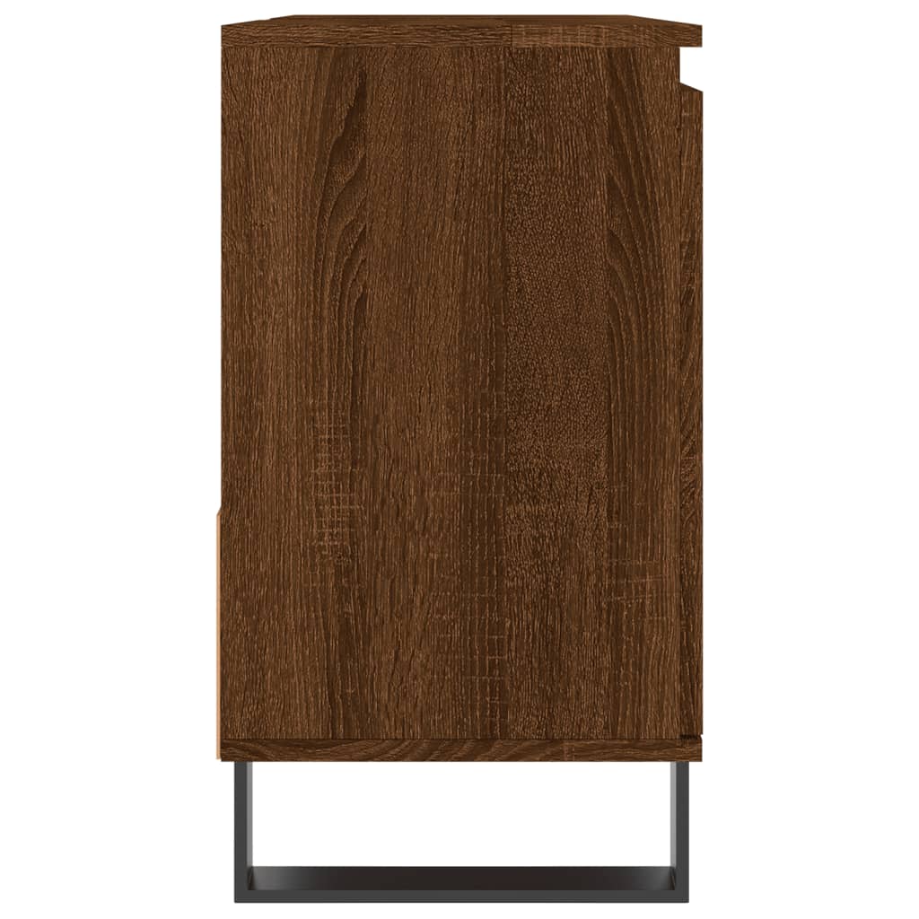 Badschrank Braun Eichen-Optik 65x33x60 cm Holzwerkstoff