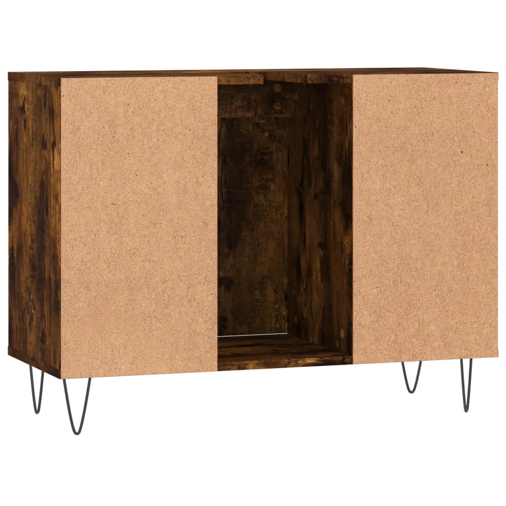 Badschrank Räuchereiche 80x33x60 cm Holzwerkstoff