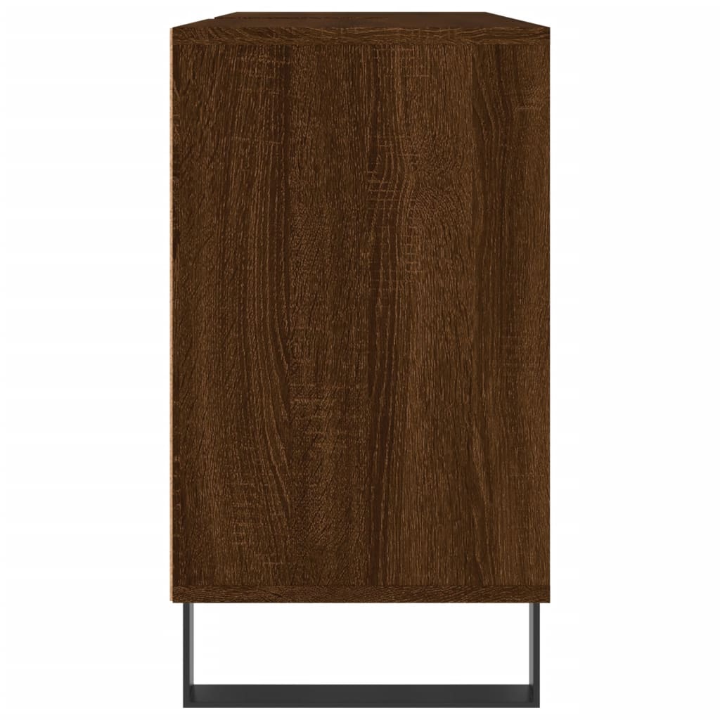 Badschrank Braun Eichen-Optik 80x33x60 cm Holzwerkstoff