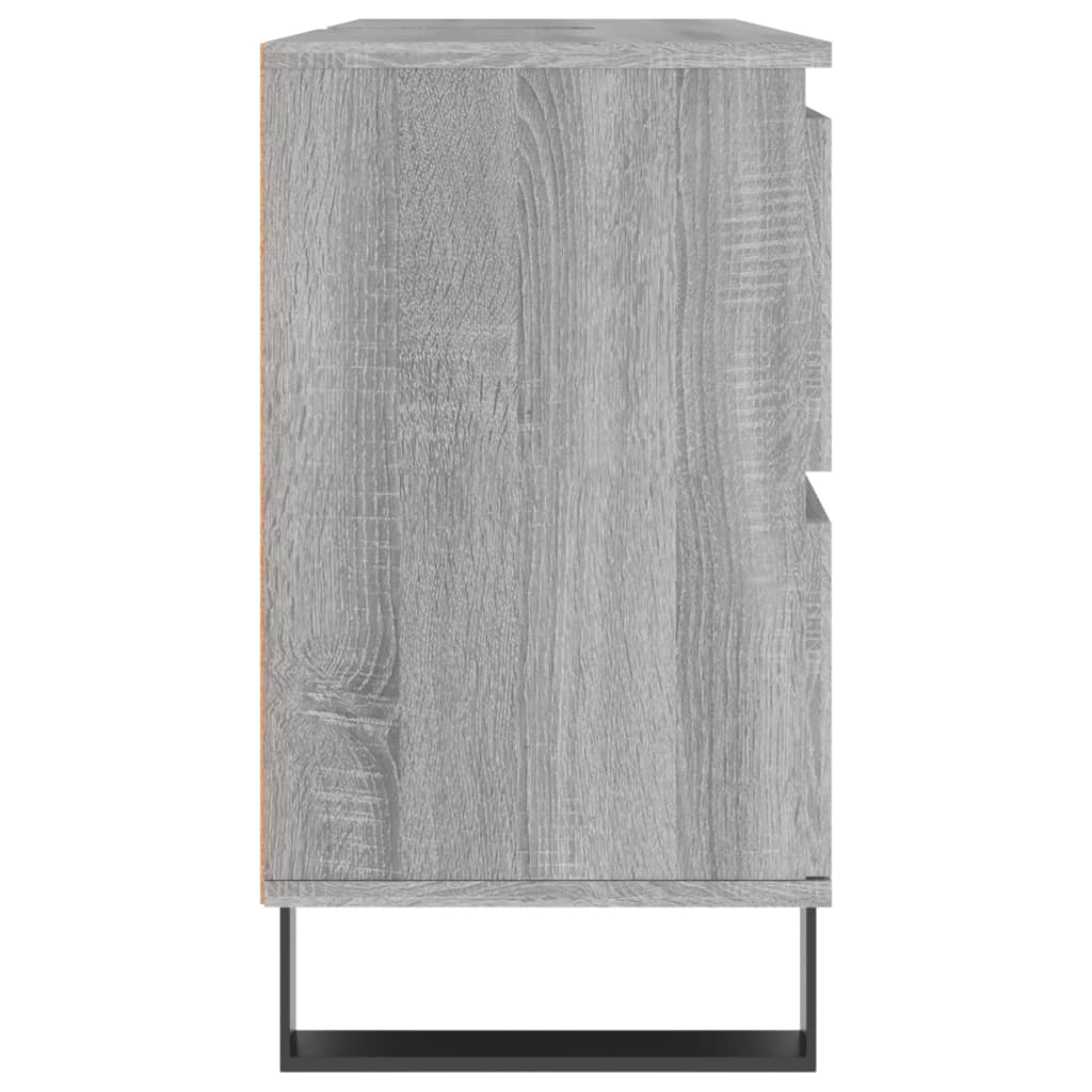 Badschrank Grau Sonoma 80x33x60 cm Holzwerkstoff