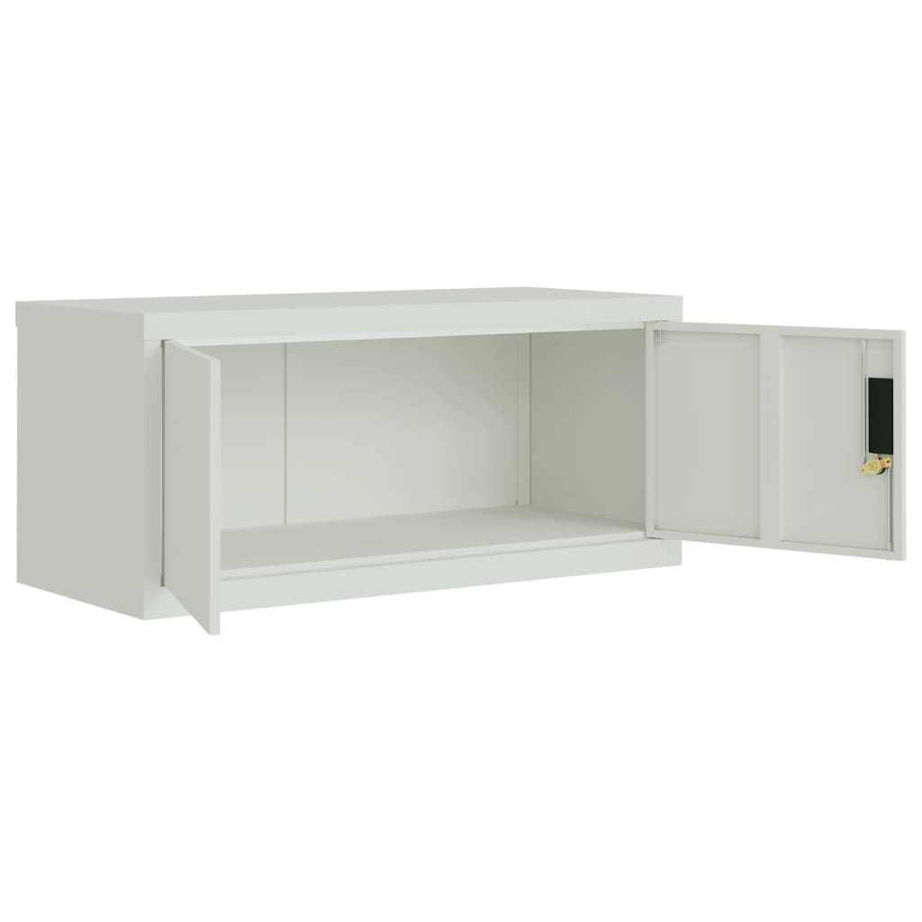 Aktenschrank Hellgrau 90x40x40 cm Stahl