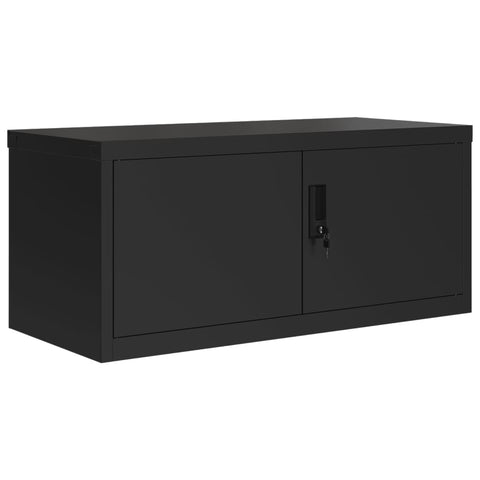 Aktenschrank Schwarz 90x40x40 cm Stahl